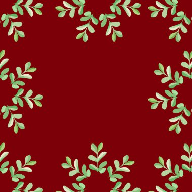 Holly Berry yapraklarıyla kusursuz desen. Yılbaşı geçmişi. vektör