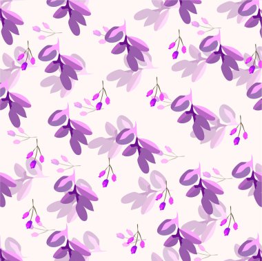 Eflatun çiçekler ile Seamless Modeli.