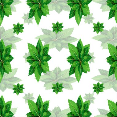 Yeşil yapraklı pürüzsüz desen