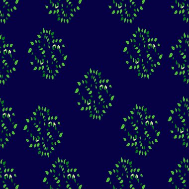 abstract pattern with flowers and leaves