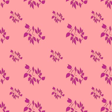 Elle çizilmiş çiçek yapraklarıyla kusursuz desen..