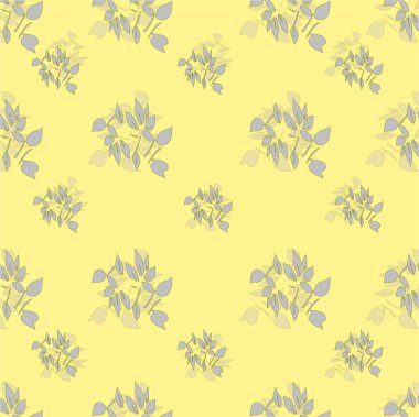 Kusursuz desenli, elle çizilmiş çiçekler. vektör