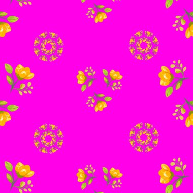 Soyut basit çiçeklerin kusursuz deseni