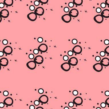 Siyah çizgi şeker ikonu, kırmızı arkaplanda izole edilmiş kusursuz desen. Mutlu noeller ve mutlu yıllar. vektör