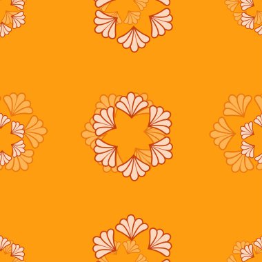 Turuncu çiçeklerin vektör çizimi