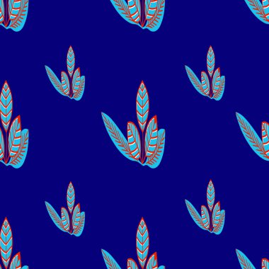 Tüyleri olan kusursuz vektör deseni