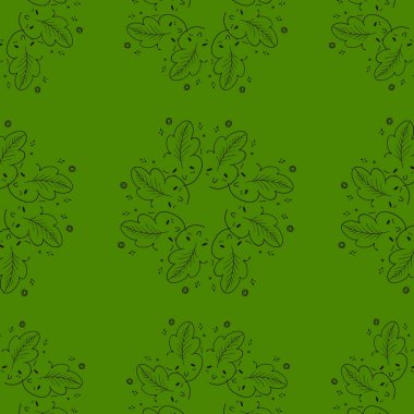 Yeşil ve kırmızı çiçekli desenler