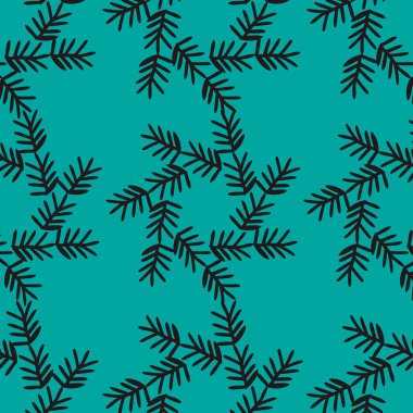 yeşil ve mavi noel ağacı kusursuz vektör deseni