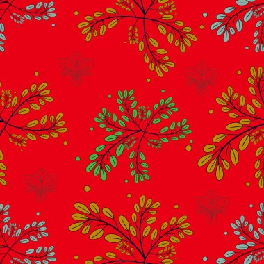 Çiçek motifli kusursuz desen. vektör