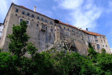 Eski şehir Leşçi Krumlov 'daki eski kale, Güney Bohemya Cumhuriyeti' nin bir şehridir.