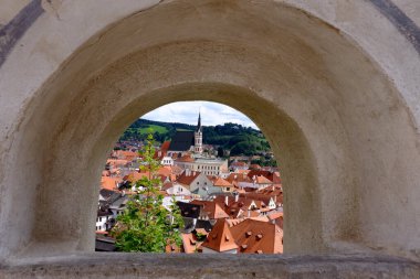 Eski şehir manzarası Czech cumhuriyetinin güney bohem bölgesinde yer alan bir kasabadır.