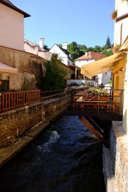 Cesky Krumlov kentindeki eski ev, Avrupa Cumhuriyeti 'nin Czech bölgesinde yer alan bir şehirdir. 