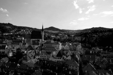Eski şehir Cesky Krumlov, Çekoslovakya 'nın güneyinde yer alan bir şehirdir.