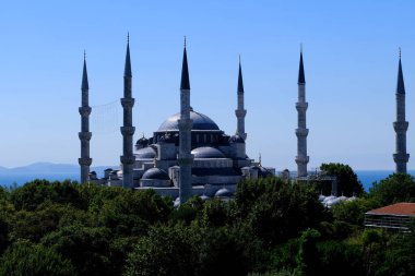 istanbul'da Sultanahmet Camii görünümü
