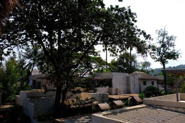 Deniz adasının güzel manzarası. 