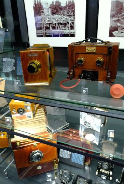 Müzenin içi antika kamera vintage.
