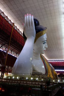 Buddha heykeli, Yangon, Myanmar, yakın görüş