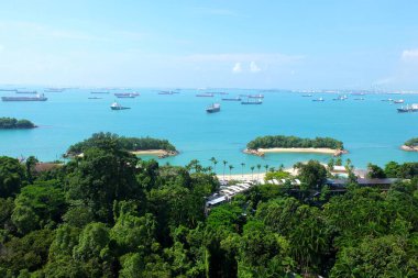 Yazın kumsalın havadan görünüşü