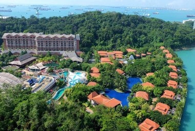 Singapur Asya 'nın havadan görünüşü