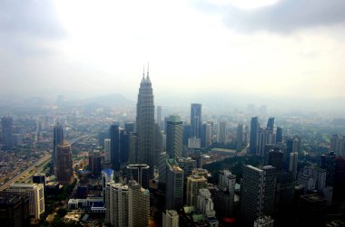 Kuala lumpur, Malezya Malezya 'nın güneydoğu Asya' da bulunan güzel bir ülkedir. Petronas ikiz kulelerinin deniz manzarası, Malezya