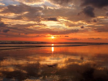 Orta Amerika 'daki Kosta Rika ülkesi güzel plajlar, vahşi yaşam sığınakları, lagünler, nehirler ve şelaleler, merkez pasifik bölgesi.