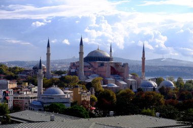 İstanbul 'un panoramik manzarası, hindi