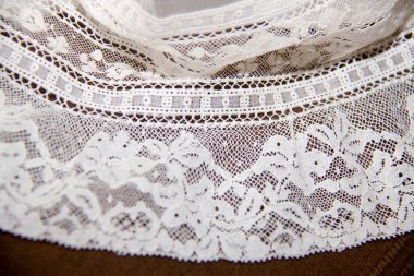 Bebek vaftizine özel dantelli elbise.