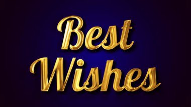 En İyi Dilekler 3B Metin Animasyonu Zarif Mavi Arkaplan Kutlama ve Kuyu Dilekleri için Kutlama Klibi