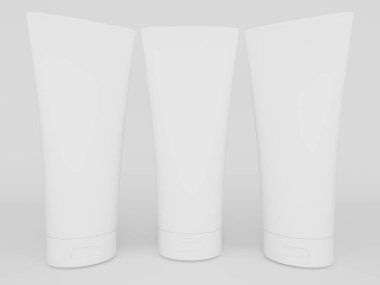 blank white packaging tube mockup