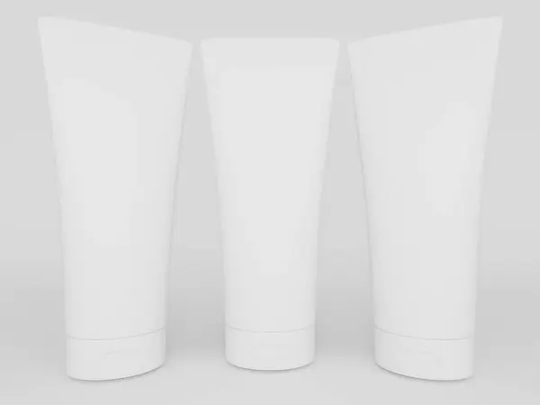 blank white packaging tube mockup