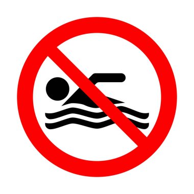 Yüzme havuzu işareti. Yüzme havuzu sembolü. vektör illüstrasyonu