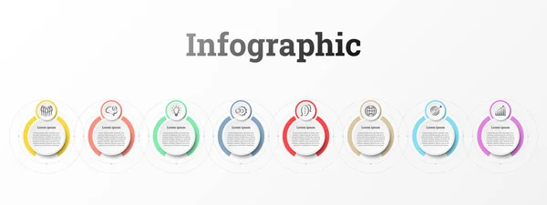 Infographie Qui Fournit Rapport Détaillé Entreprise Divisé Sujets — Image vectorielle