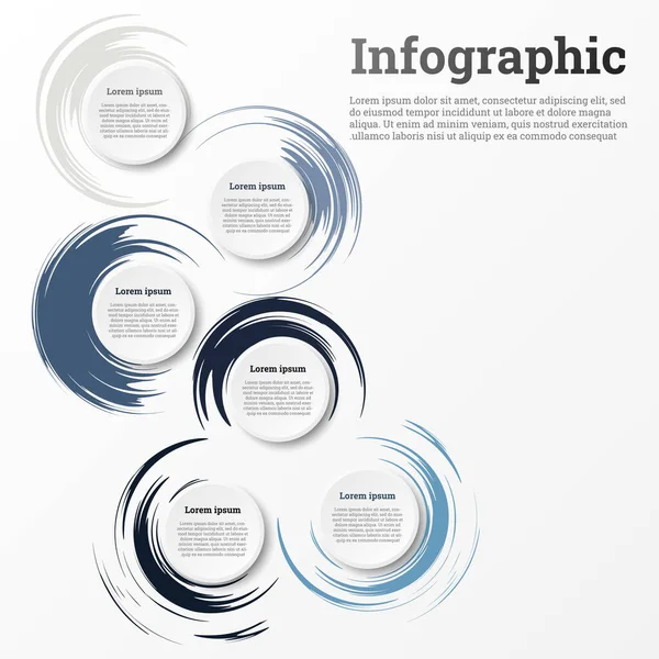 Infographie Utilisée Pour Les Rapports Détaillés Des Sujets — Image vectorielle