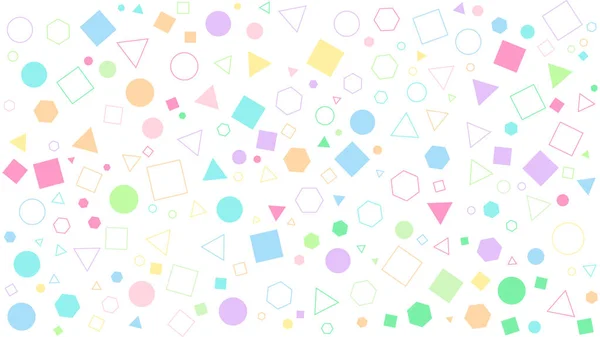 Fond Avec Des Formes Géométriques Colorées Différentes Tailles — Image vectorielle