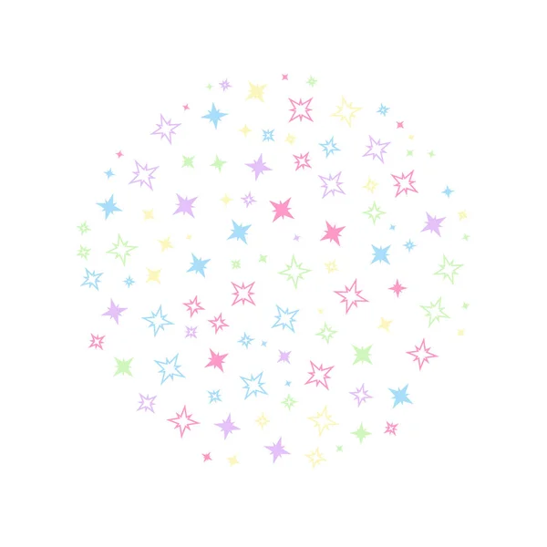 Fondo Con Estrellas Coloridas Varios Tamaños Como Patrón — Archivo Imágenes Vectoriales