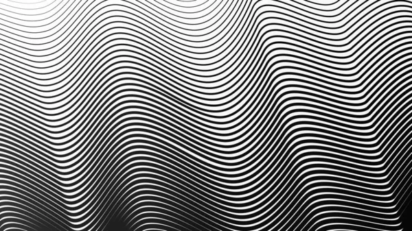 Abstrakter Hintergrund Mit Schwarzem Wellenmuster — Stockvektor