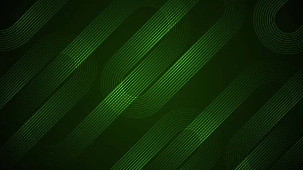 以蛇形线条为主要成分的深绿色抽象背景 — 图库矢量图片