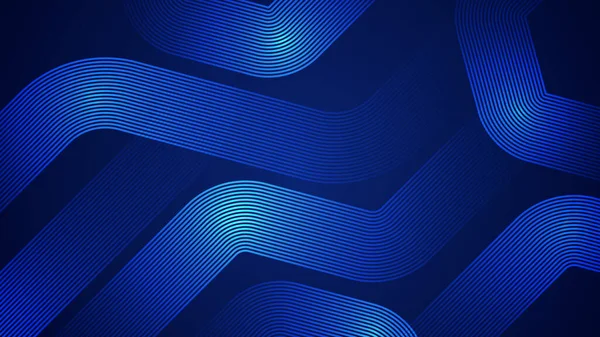 Fondo Abstracto Azul Oscuro Con Líneas Estilo Serpentino Como Componente — Archivo Imágenes Vectoriales