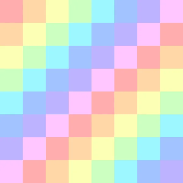 Seamless Background Pastel Colored Square Grid Pattern Main Element — Stock Vector