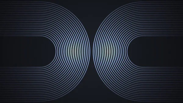 Schwarzer Einfacher Abstrakter Hintergrund Mit Linien Einem Gekrümmten Stil Geometrischen — Stockvektor