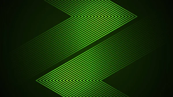 以波浪形几何风格线条为主要元素的深绿色简单抽象背景 — 图库矢量图片