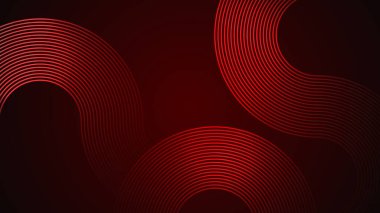 Ana bileşen olarak serpentin biçim çizgileri ile koyu kırmızı soyut arkaplan.