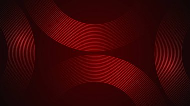 Ana öge olarak kıvrımlı stil geometrik biçimli çizgilerle koyu kırmızı, basit soyut arkaplan.