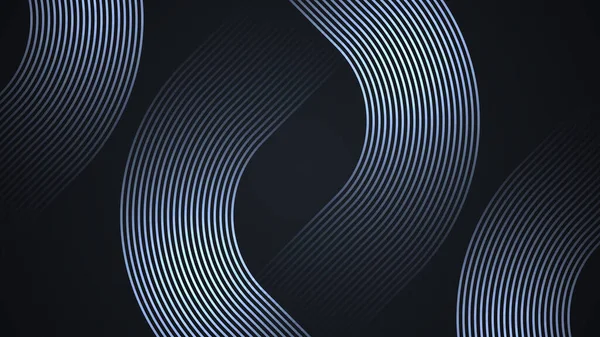 Чорний Простий Абстрактний Фон Лініями Вигнутому Стилі Геометричного Стилю Основний — стоковий вектор