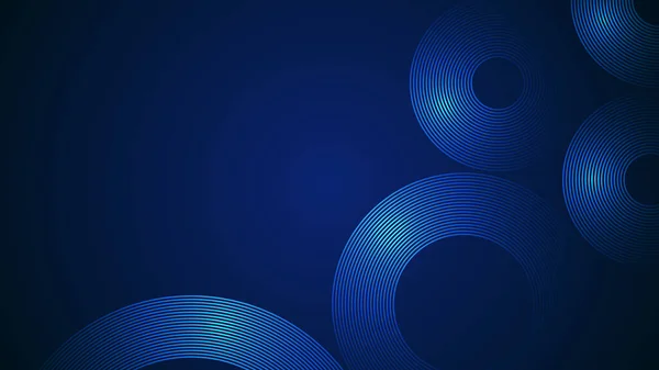Donkerblauwe Eenvoudige Abstracte Achtergrond Met Lijnen Een Gebogen Stijl Geometrische — Stockvector