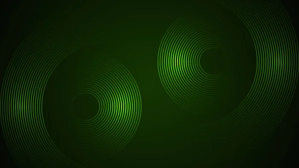 Fondo Abstracto Simple Verde Oscuro Con Líneas Estilo Geométrico Curvado — Vector de stock