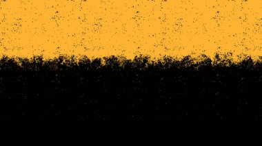 Siyah grunge arkaplanı çarpıcı sarı renkle çelişir.