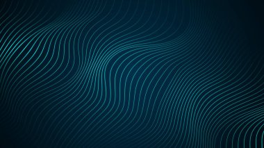 Koyu arkaplan göz alıcı dalgalı çizgilerle dolu..