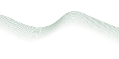 Yeşil eğri arka planına sahip soyut çizgiler