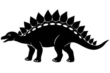 Ankylosaurus siluet vektör çizimi